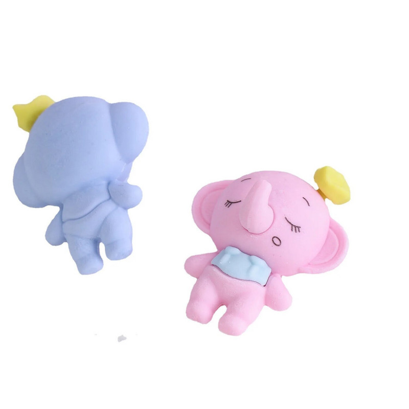 3 τεμαχίων Cartoon Kawaii Candy Colored Elephant Rubber Eraser Νεωτερική επιστολή