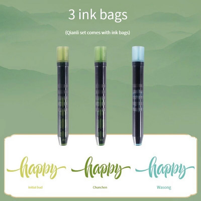 3 vnt / rinkinys Retro spalvų žymekliai Piešimo tiesus skystas teptukas Vintage akvarelinis rašiklis kaligrafijai tapybai meno reikmenys