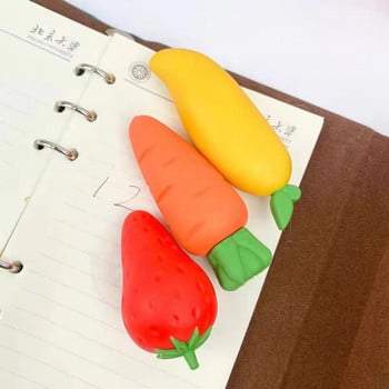 1 τεμ Lovely Fruit Pencil Eraser Catoon Strawberry Mango Carrot Rubber Erasers Φοιτητικά Γραφικά Σχολικά Είδη γραφείου Δώρα