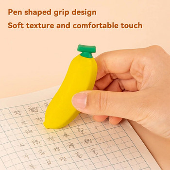 Deli 1бр Голяма гума Creative Fruit Design Kawaii Soft Eraser 3 цвята Гума за молив за училищно писане Консумативи за корекция