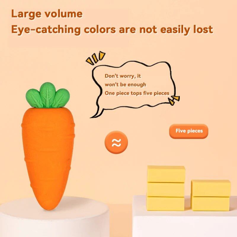 Deli 1 gab Big Eraser Creative Fruit Design Kawaii Soft Eraser 3 krāsu zīmuļu dzēšgumija skolas rakstīšanas labošanas piederumiem