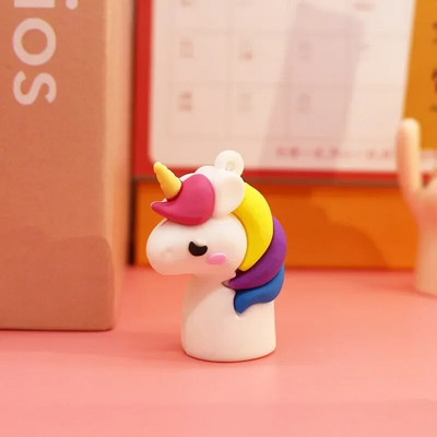 Modelarea animalelor 3D Ascuțitor de creion drăguț Studenți din plastic Bifurcatură de masă din silicon pentru copii Cuțit Kawaii Articole de papetărie Cadouri