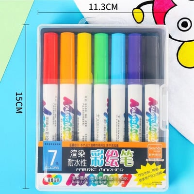 Υφασμάτινα μαρκαδόροι μαρκαδόροι μόνιμοι μαρκαδόροι μαγικής βαφής Υφασμάτινο στυλό 12 χρωμάτων Μαρκαδόροι τέχνης για ρούχα Μπλουζάκι καμβά Μαρκαδόροι ζωγραφικής Στυλό