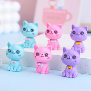 Χαριτωμένο Γόμα από καουτσούκ 3 τεμαχίων Cartoon Cute Cat Novelty