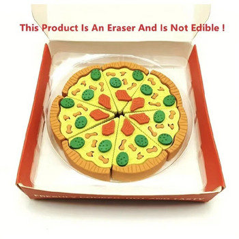 New Style Creative Modeling Simulation Eraser Pizza Student Studying Stationery Supplies