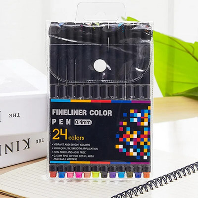 12/24gab Krāsainas smalkas pildspalvas Smalkas pildspalvas piezīmju veikšanai kalendārā.