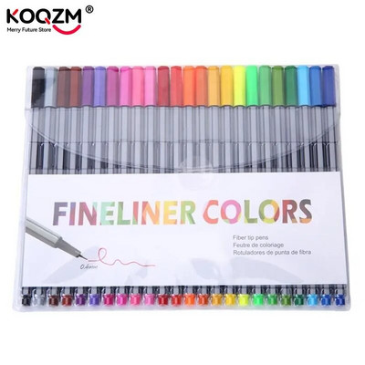 Finliner profesional 0,4 mm 24 pixuri Fineliner Set de markere de culoare Fineliner Marker de calitate colorat pentru artă Pictură fină