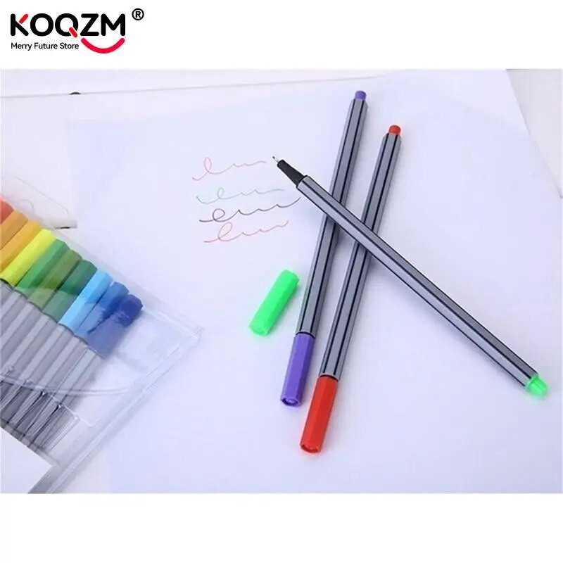 Professional Finliner 0,4 mm 24 Fineliner Pens Color Fineliners Set Markers Quality Colorful Art Marker Pen Mark Art Painting Fine