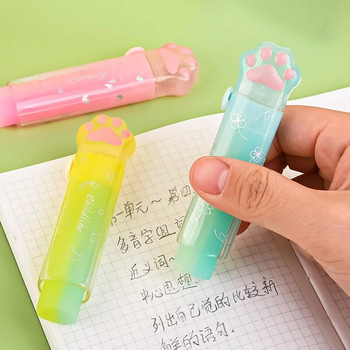 1 τμχ Kawaii Push-pull Design Cat Paw Portable Rubber Eraser Γόμα μολυβιών κινουμένων σχεδίων Παιδικά παιχνίδια Χαρτικά Σχολικά είδη γραφείου