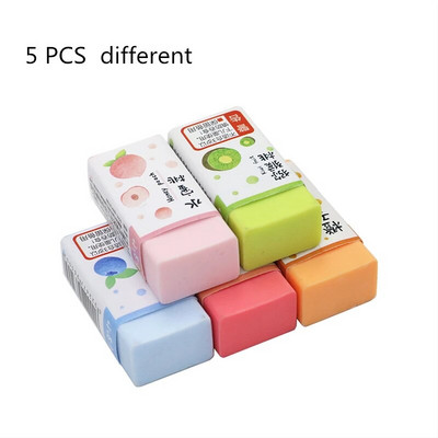 5GB jauki augļu Dzēšgumijas Studentu kancelejas preces konfekšu krāsainu zīmuļu dzēšgumija Noslaukiet tīru, nesabojājot papīru