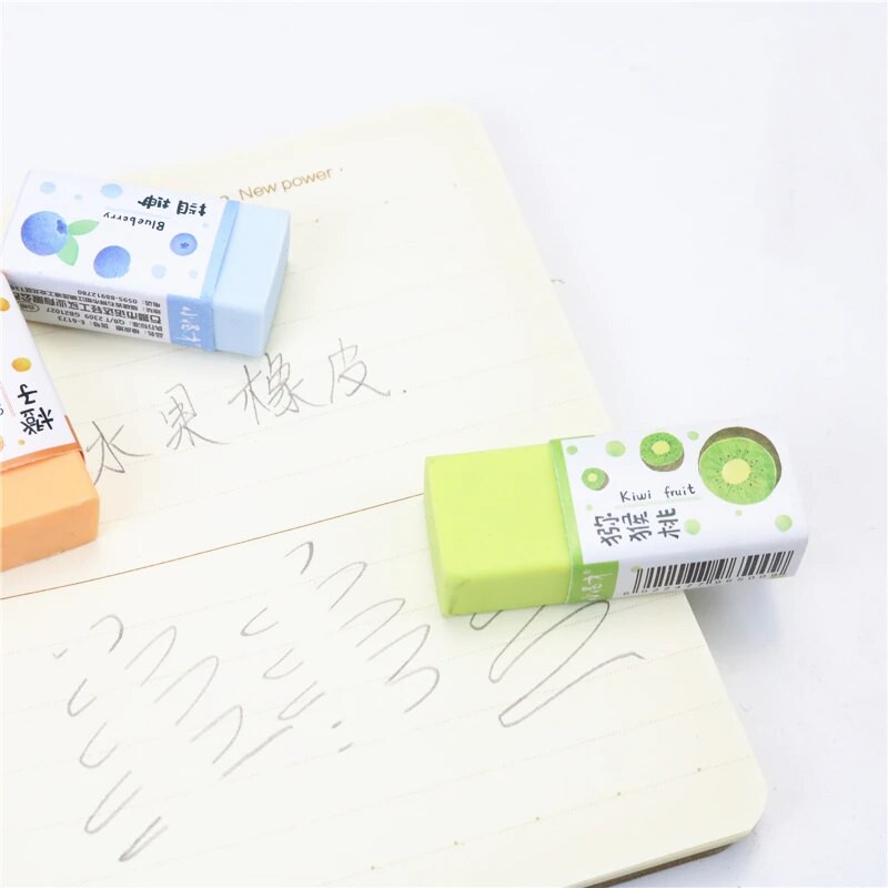 5GB jauki augļu Dzēšgumijas Studentu kancelejas preces konfekšu krāsainu zīmuļu dzēšgumija Noslaukiet tīru, nesabojājot papīru