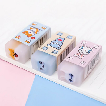 3 Piece Cartoon Cute Astronaut Animals Rubber Mini Eraser Set Novelty Stationery