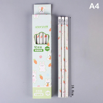 10 gab grafīta zīmuļu komplekts korejiešu Kawaii kancelejas zīmuļi bērniem skolas rakstīšanas zīmēšanas mākslas piederumi