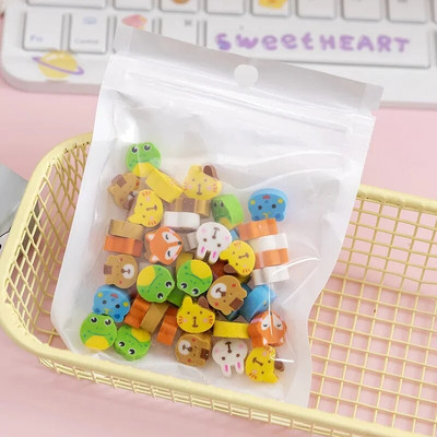 50 τμχ/τσάντα Kawaii Fruit Animals Erasers Mini Cute Rubber Pencil Eraser for School Kids Δώρα Κορεατικά επιστολόχαρτα Είδη γραφείου