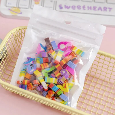 50 τμχ/τσάντα Kawaii Fruit Animals Erasers Mini Cute Rubber Pencil Eraser for School Kids Δώρα Κορεατικά επιστολόχαρτα Είδη γραφείου
