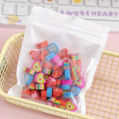 50 τμχ/τσάντα Kawaii Fruit Animals Erasers Mini Cute Rubber Pencil Eraser for School Kids Δώρα Κορεατικά επιστολόχαρτα Είδη γραφείου