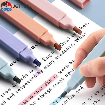 6PCS Highlighter Ανοιχτόχρωμο Kawaii Markers DIY Album Diary Double Ended Highlighter Student Χαρτικά Σχολικά προμήθειες γραφείου