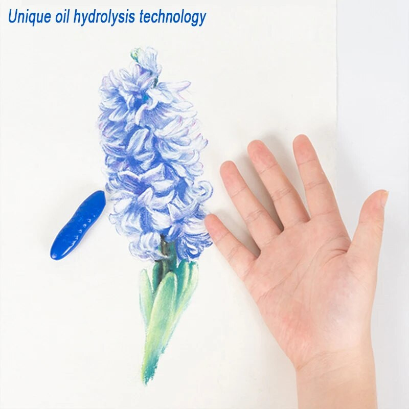 12 vnt Spalvota žemės riešutų kreidelė 12 spalvų aliejinė pastelinė vaikiškų šepetėlių dovanų rinkinys raštinės reikmenys Spalvotas rašiklis Tapyba Dailė Aliejinė tapyba