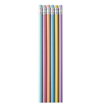 12 τμχ Macaron Ξύλο μολύβι με γόμα Τρίγωνο γυαλιστερό λαστιχένιο κεφάλι σκίτσο Σχέδιο στυλό Office Learning School Stationery HB Pencil