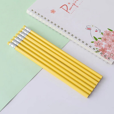 12 tk Macaron puidust pliiats kustutuskummiga kolmnurga läikiva kummipeaga eskiis Joonistuspliiats Kontor õppekooli kirjatarbed HB pliiats