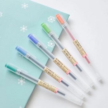 12 цвята маркери Химикалки 0,5 мм MUJIs Химикалки Училищни офис консумативи Bullet days Ръчна сметка Рисуване Канцеларски материали Японска гел химикалка