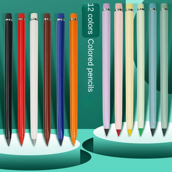 12 цвята Изтриваем неограничен брой моливи Комплект без мастилен молив Детски цветни химикалки с олово Студентски инструмент за рисуване Инструменти за писане