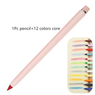 Σετ απεριόριστων μολυβιών με δυνατότητα διαγραφής 12 χρωμάτων χωρίς μελάνι Παιδικά χρωματιστά μολύβδινα στυλό Εργαλείο ζωγραφικής μαθητή