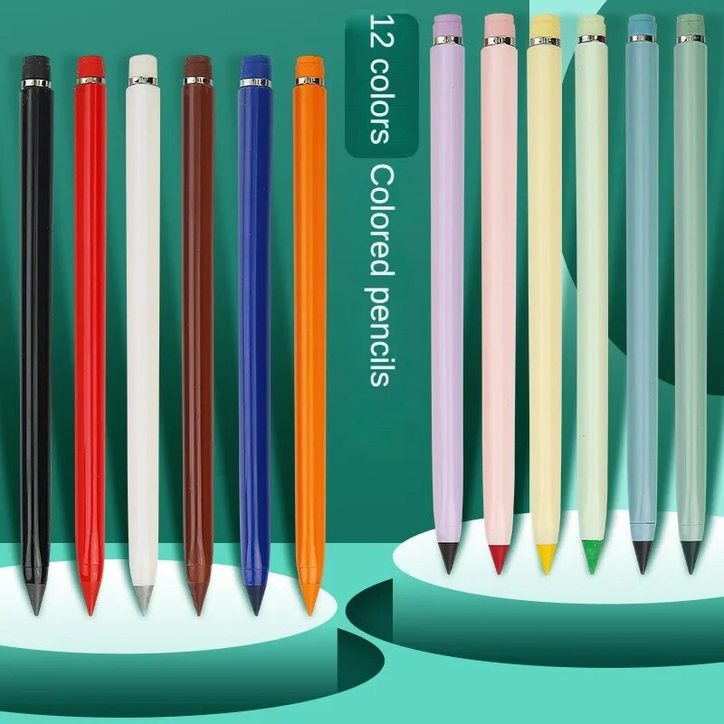 Σετ απεριόριστων μολυβιών με δυνατότητα διαγραφής 12 χρωμάτων χωρίς μελάνι Παιδικά χρωματιστά μολύβδινα στυλό Εργαλείο ζωγραφικής μαθητή