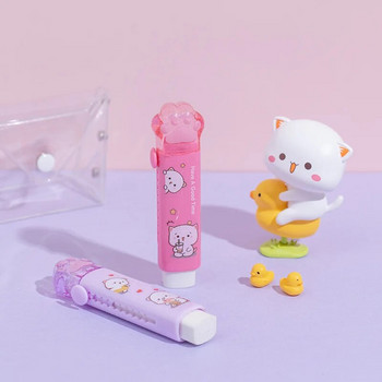 Push-pull Cat Paw Cute Eraser Γόμα μολυβιών για κορίτσι Student Rubber Cartoon Γόμα στυλό Παιδικά σχολικά είδη βραβεία γόμα γραφείου
