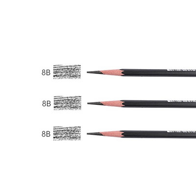 3 gab. Mīksts/vidējs/ciets, balts, brūns, ogles rakstīšanas un skicēšanas skolas piederumi 2H-14B, zīmēšanas zīmuļu komplekts māksla