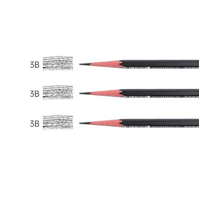3 gab. Mīksts/vidējs/ciets, balts, brūns, ogles rakstīšanas un skicēšanas skolas piederumi 2H-14B, zīmēšanas zīmuļu komplekts māksla