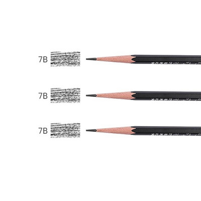 3 gab. Mīksts/vidējs/ciets, balts, brūns, ogles rakstīšanas un skicēšanas skolas piederumi 2H-14B, zīmēšanas zīmuļu komplekts māksla