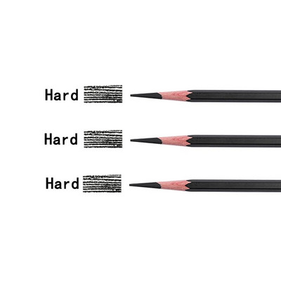 3 gab. Mīksts/vidējs/ciets, balts, brūns, ogles rakstīšanas un skicēšanas skolas piederumi 2H-14B, zīmēšanas zīmuļu komplekts māksla