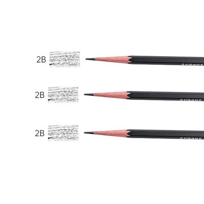 3 gab. Mīksts/vidējs/ciets, balts, brūns, ogles rakstīšanas un skicēšanas skolas piederumi 2H-14B, zīmēšanas zīmuļu komplekts māksla