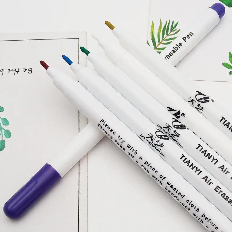 1/4 tk vees lahustuvad pliiatsid Ristpistes vees kustutatav pliiatskangast märgistuspliiats DIY kangamarker Õmblustööriistad Kangatarvikud