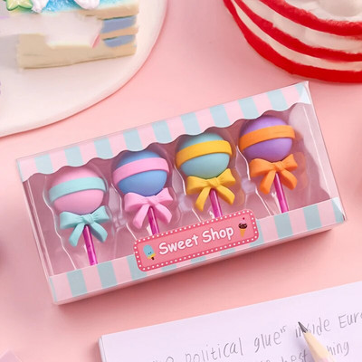 4 kusy/krabice Kawaii Lollipop Sweety Ice Cream Študentské písacie potreby Školské kancelárske potreby Detské gumy pre deti Guma na ceruzky