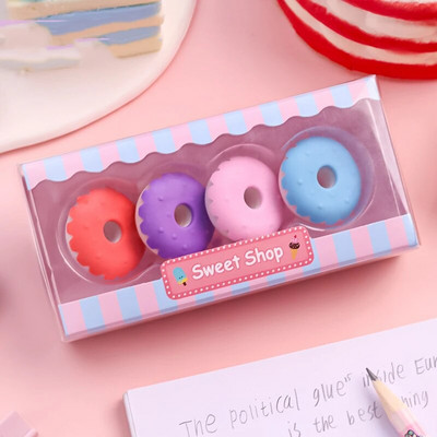 4 kusy/krabice Kawaii Lollipop Sweety Ice Cream Študentské písacie potreby Školské kancelárske potreby Detské gumy pre deti Guma na ceruzky