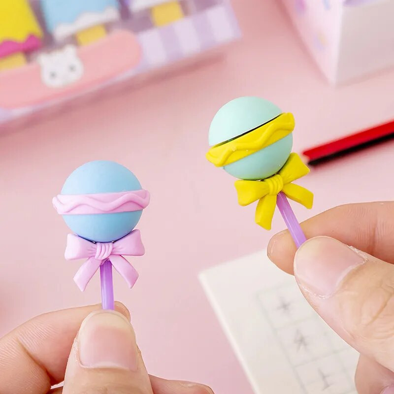 4 kusy/krabice Kawaii Lollipop Sweety Ice Cream Študentské písacie potreby Školské kancelárske potreby Detské gumy pre deti Guma na ceruzky