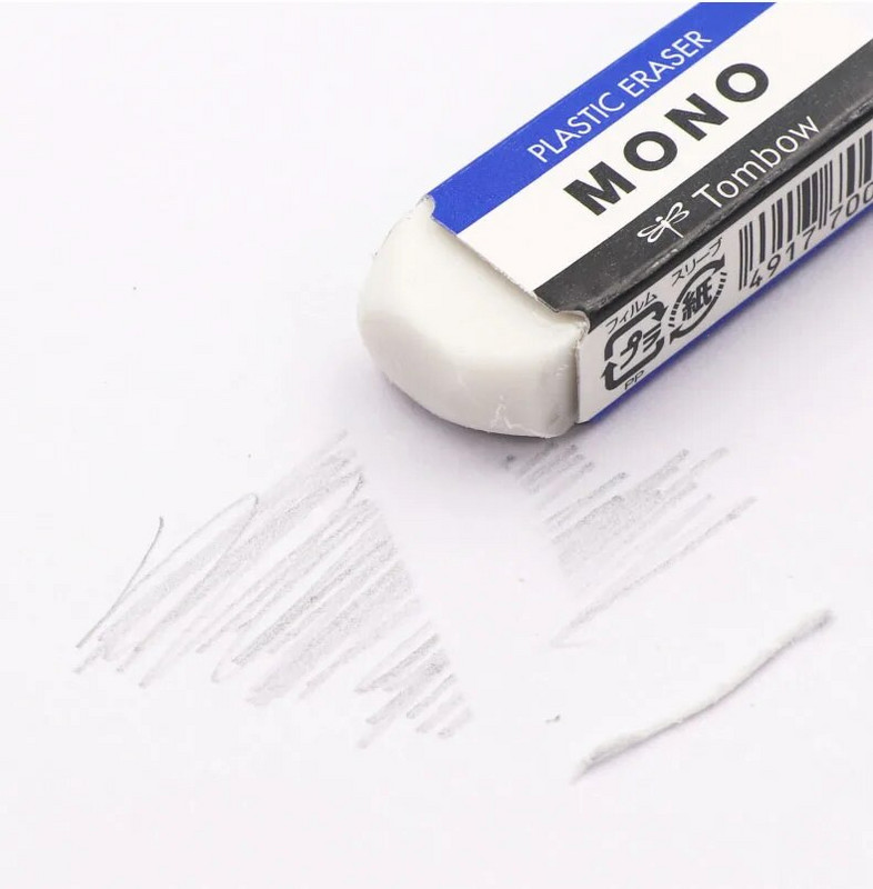 2 τμχ Tombow MONO Πλαστική Γόμα Χωρίς σκόνη XS PE-01A Καουτσούκ Αφαιρεί καθαρά τα σημάδια χωρίς να καταστρέφει χαρτί Εξαιρετικό για το σχολείο ή την τέχνη