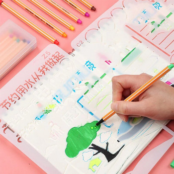 12 Χρώματα/Σετ DIY σετ μεταλλικών μαρκαδόρων Anime Manga Caligraphy Brush Pen Graffiti Μαρκαδόροι τέχνης για σχέδιο σχολικών προμηθειών γραφείου