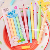 1 kaste 6 gab.Jauktas krāsas fluorescējošas marķiera pildspalvas