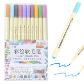 10 τμχ Σετ μαρκαδόροι χρώματος μαρκαδόρου μαλακό πινέλο για σχέδιο πινέλο με γράμματα Καλλιγραφία Ζωγραφική Σχολή DIY Art Supplies Brushpen