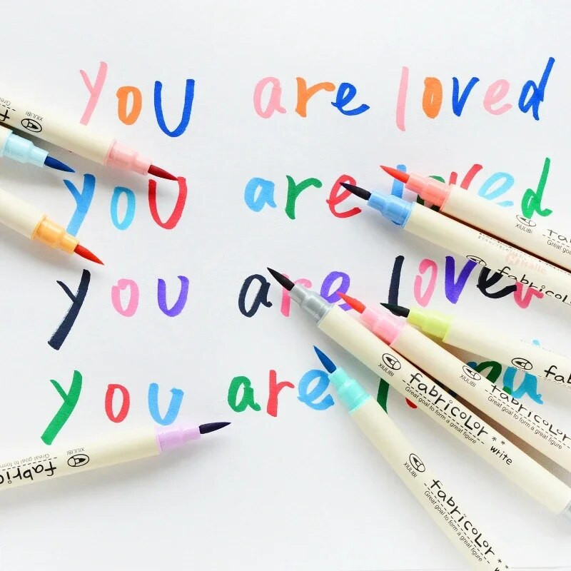 10 τμχ Σετ μαρκαδόροι χρώματος μαρκαδόρου μαλακό πινέλο για σχέδιο πινέλο με γράμματα Καλλιγραφία Ζωγραφική Σχολή DIY Art Supplies Brushpen