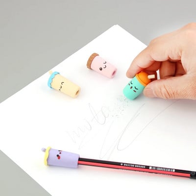 Creative Cute Cartoon Cup Eraser Ατομική Πακέτα Αποσπώμενη Γόμα Φοιτητικό Βραβείο Γραφικής ύλης