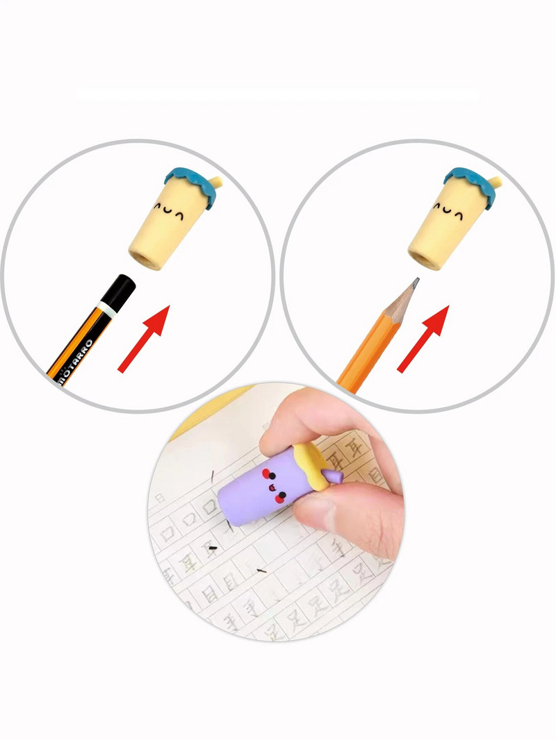 Radoša, jauka multfilmas kausa dzēšgumija, individuāla iepakojuma noņemama dzēšgumija studentu balvas kancelejas piederumi