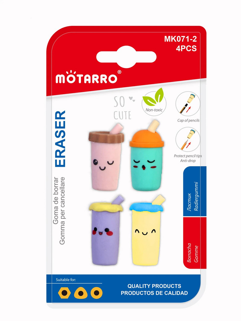 Radoša, jauka multfilmas kausa dzēšgumija, individuāla iepakojuma noņemama dzēšgumija studentu balvas kancelejas piederumi