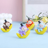 4 bucăți de desene animate drăguță maimuță banană gumă gumă papetărie noutate