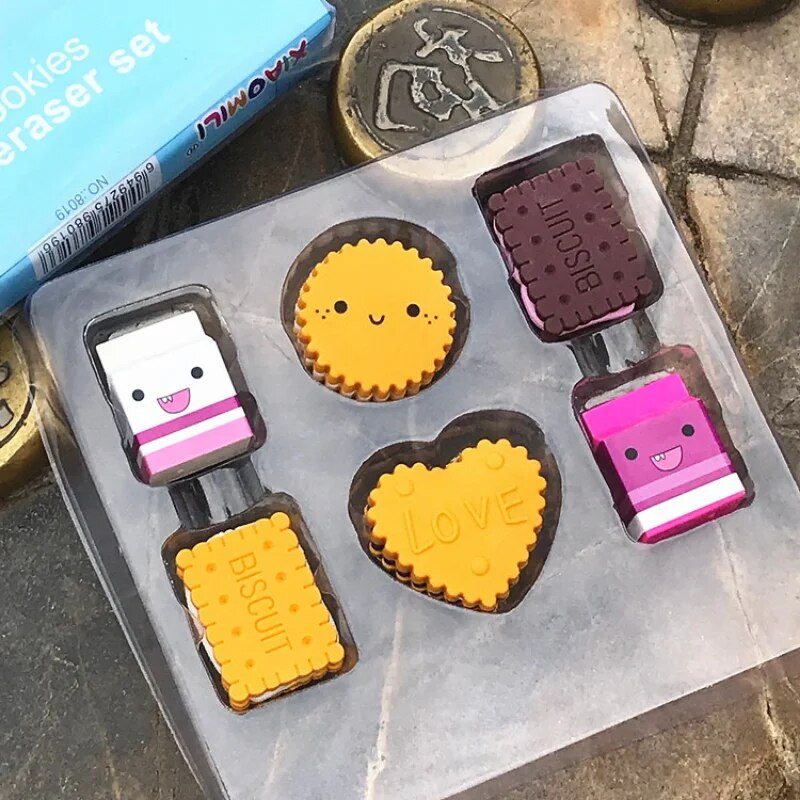 6 vnt./pak. NAUJIENA „Kawaii“ animacinių filmų dėžutės su pienu sausainių trintukas Mieli raštinės reikmenys mokyklinėms mergaitėms studentų reikmenys vakarėliui