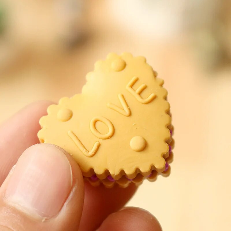 6 buc/pachet NOU gumă de șters cu biscuiți cu lapte de desene animate Kawaii drăguță papetărie pentru școală pentru elevi, materiale pentru petreceri