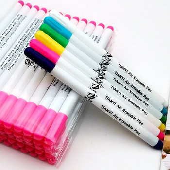 6 бр Водоизтриваеми химикалки Маркери за тъкани Разтворим молив за кръстат бод Пачуърк ръкоделие за шевни инструменти Аксесоари Изкуства и занаяти